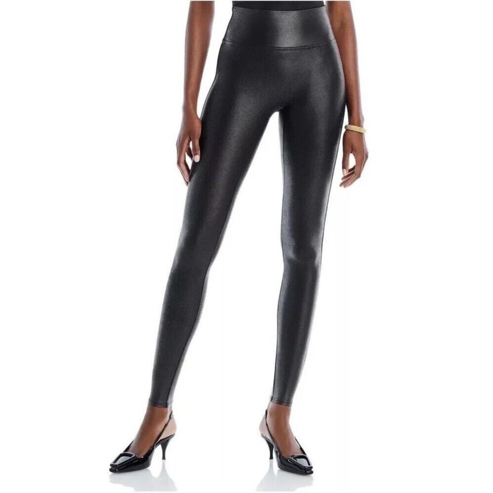 NWT Spanx Faux Leather Leggings Black Small $98